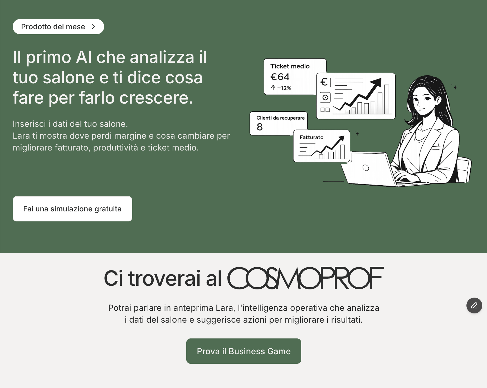 Screenshot di Salone.ai