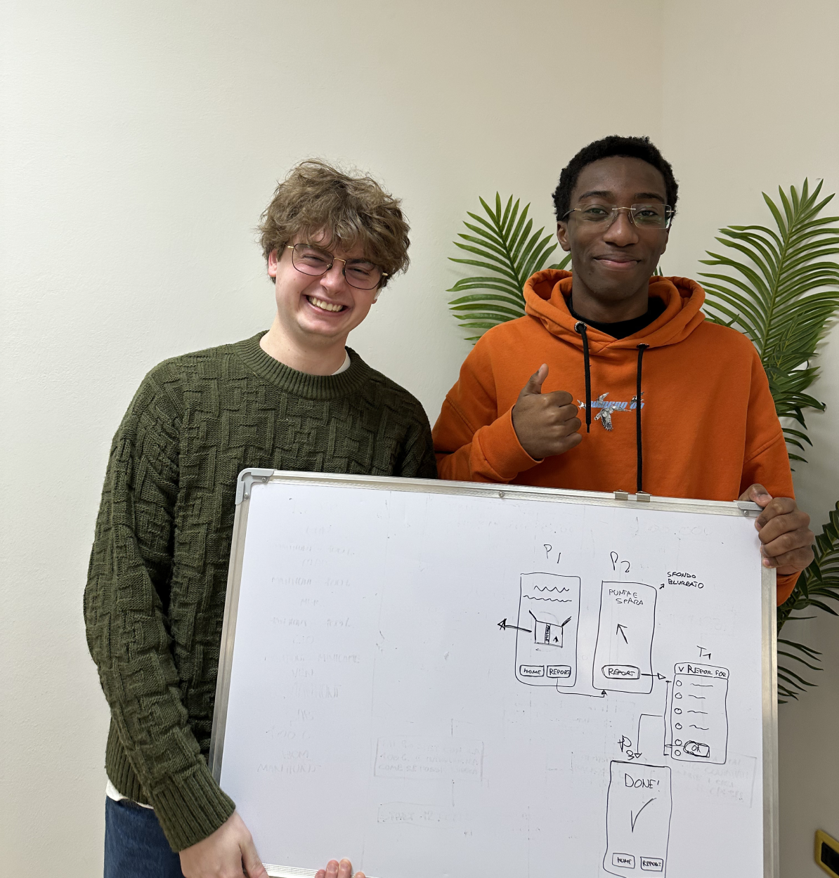 Emmanuel Aiello e Emmanuel Puccetti nel primo ufficio della loro startup